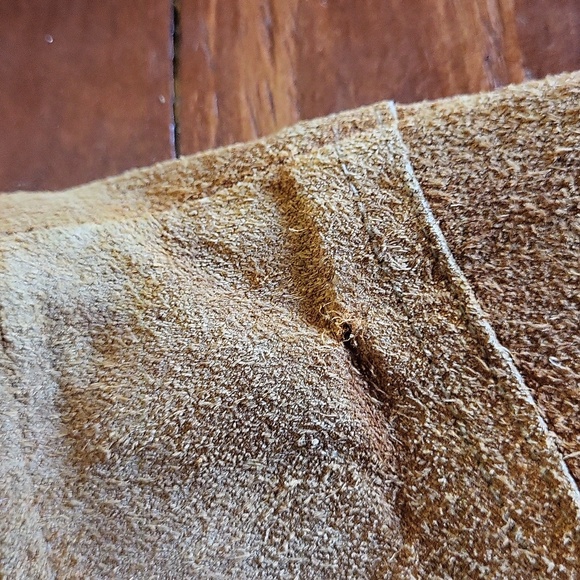 Vtg, 1960's LEATHER ZIG ZAG PANTS, WITH ORIGINAL TAG - Picture 10 of 11